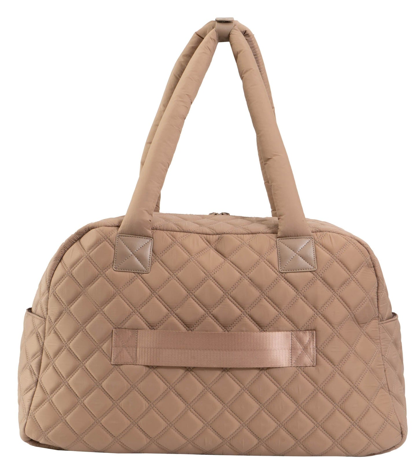 Joan & David 22 Inch Diamond Quilted 2 Pocket Parachute Nylon Duffel Bag