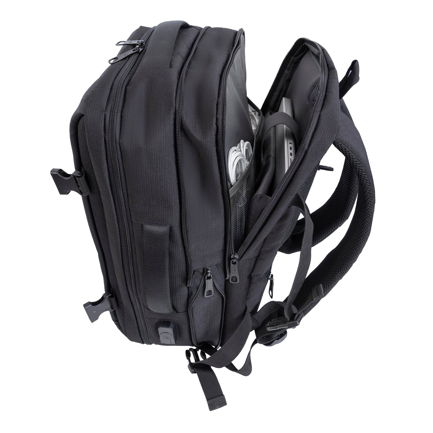 Jack Abrahams |The Mitchell | Men's Tarpaulin Expandable Travel Backpack with USB Port