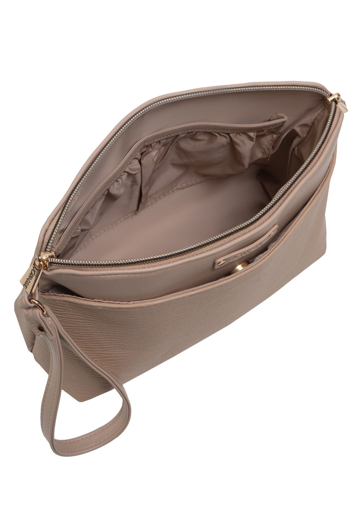 Joan & David Top Zip Wristlet Cosmetic Case