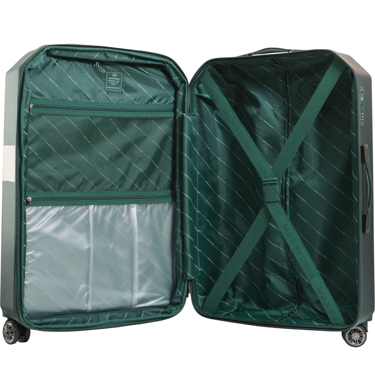 Max Studio ABS Hard Sided 3-Piece The Hexagon Luggage Set