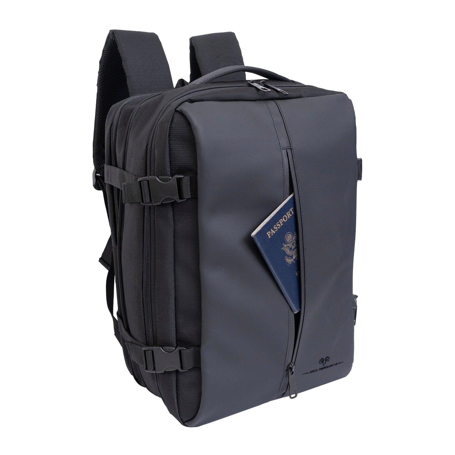 Jack Abrahams |The Mitchell | Men's Tarpaulin Expandable Travel Backpack with USB Port