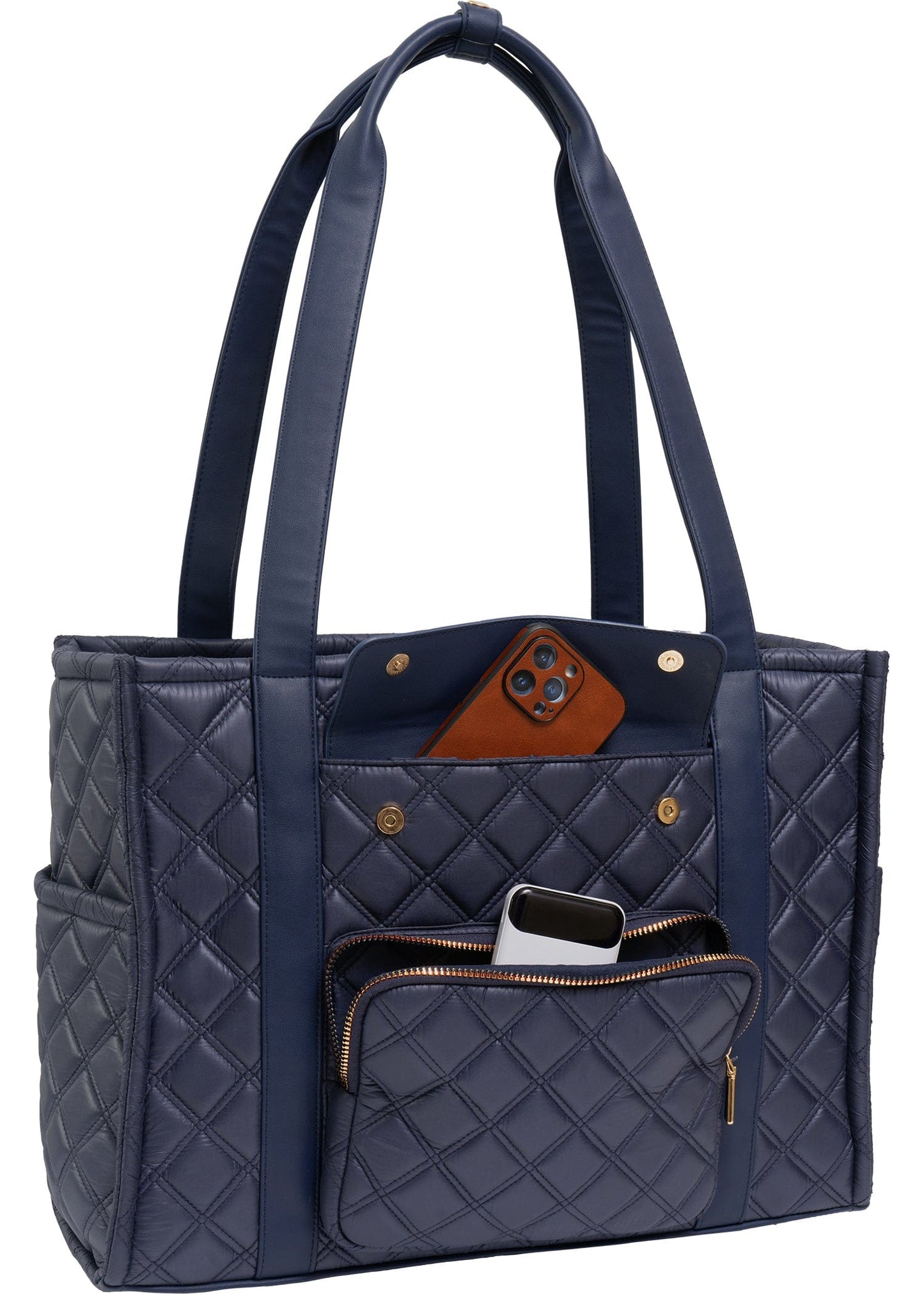 Joan & David The Daphne Diamond Quilted Square Tote