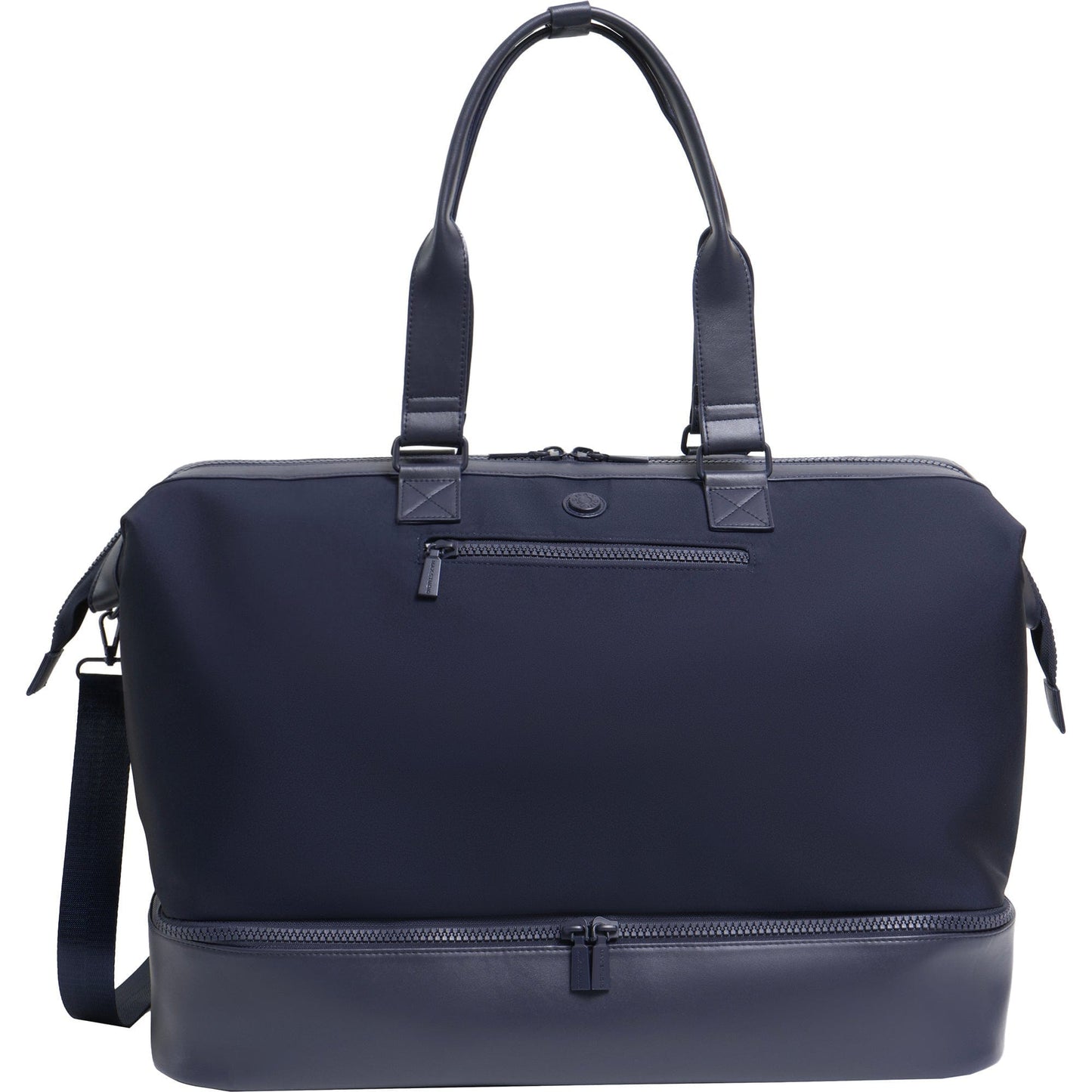 Max Studio Sport Nylon & Faux Leather Drop Bottom Duffel Bag