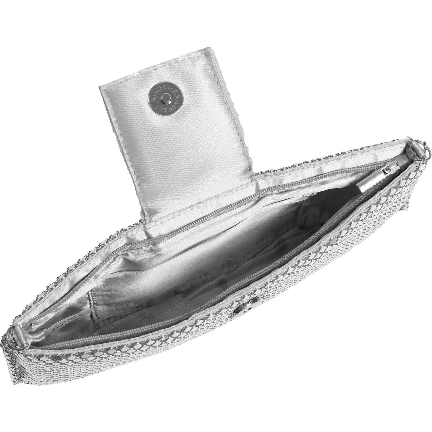 Magid Metal Mesh Flap Pearl Bag