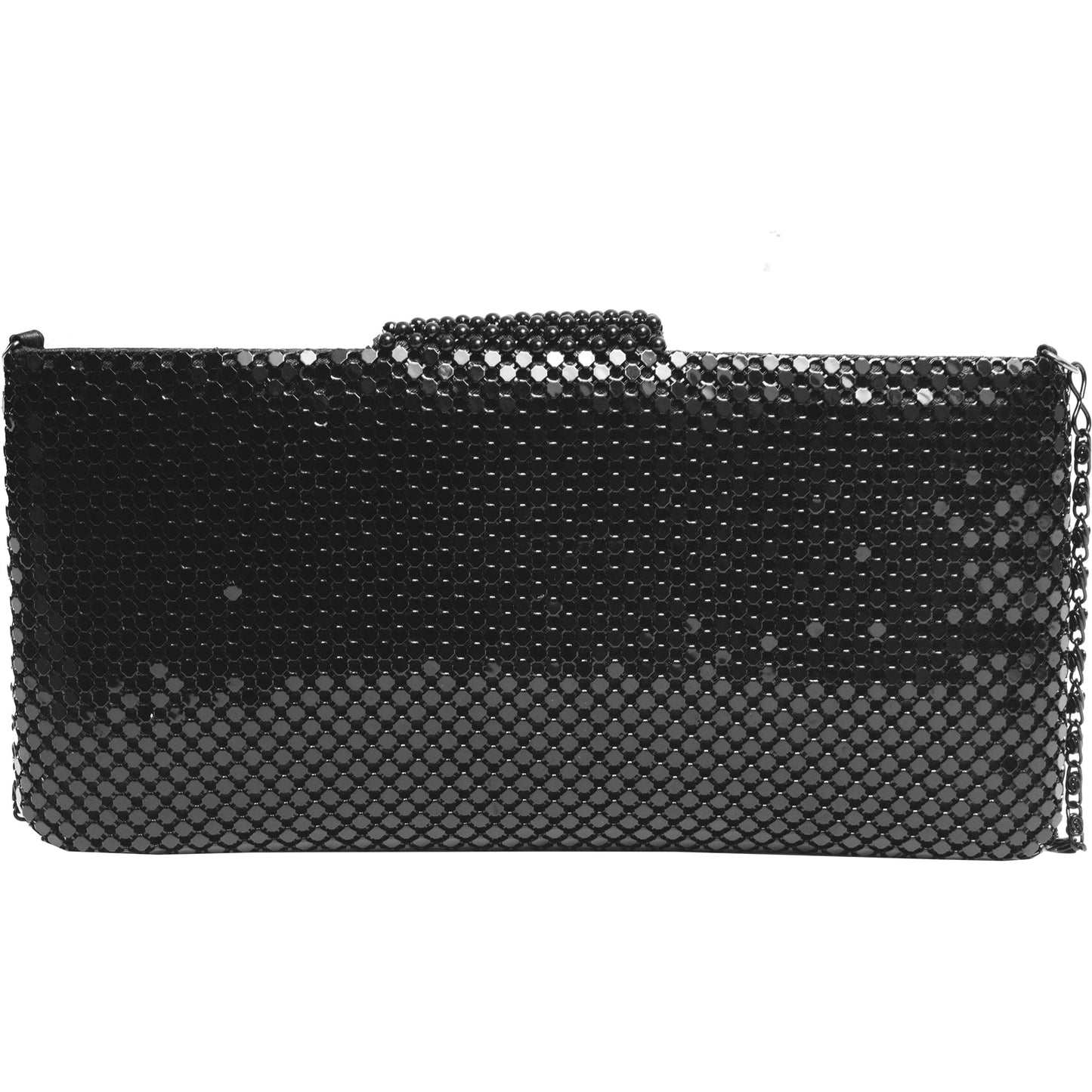 Magid Metal Mesh Flap Pearl Bag