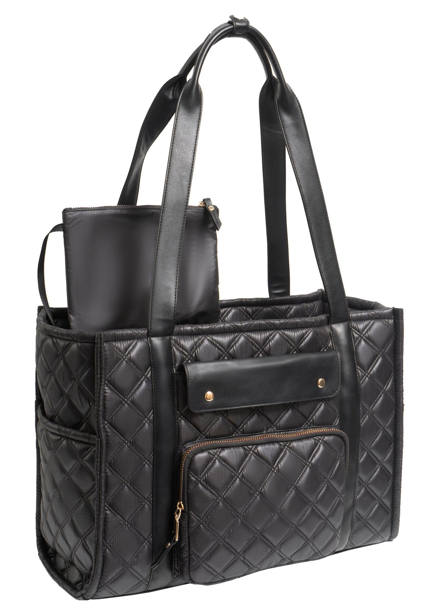 Joan & David The Daphne Diamond Quilted Square Tote
