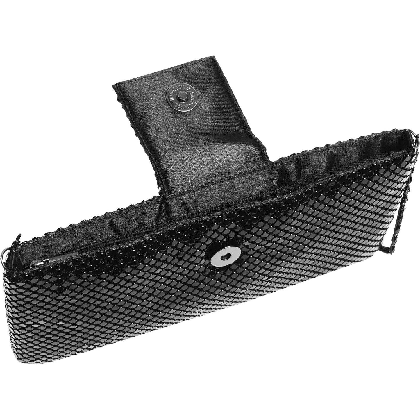 Magid Metal Mesh Flap Pearl Bag