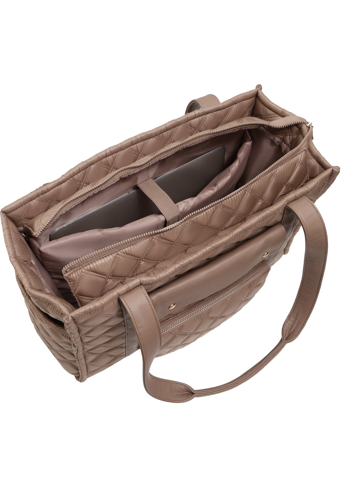 Joan & David The Daphne Diamond Quilted Square Tote