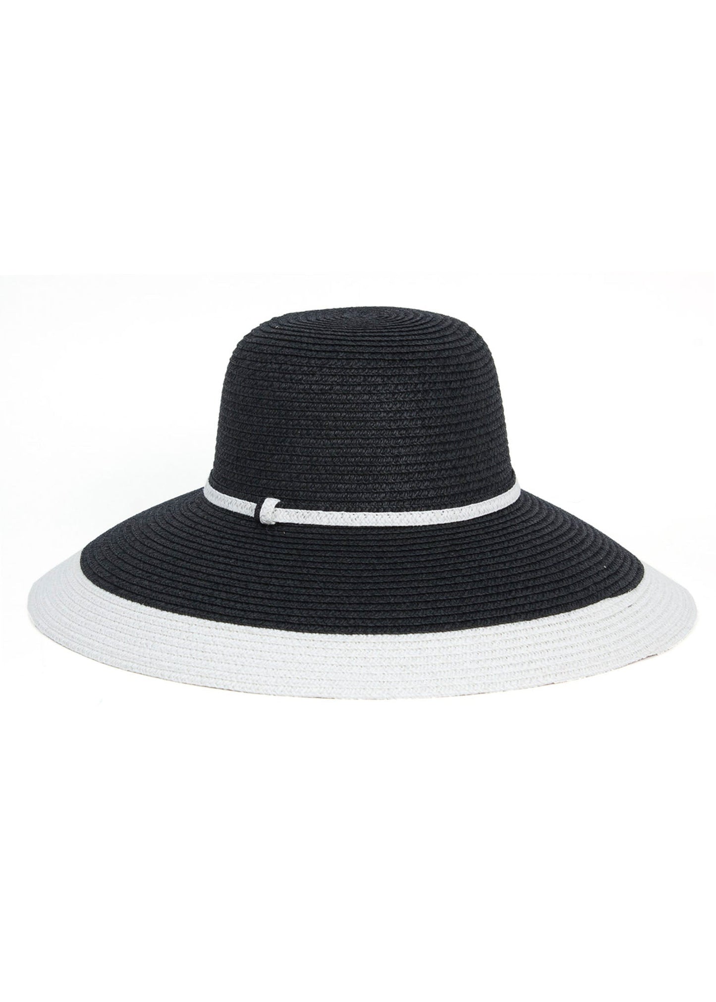 Straw Two-Tone Floppy Hat