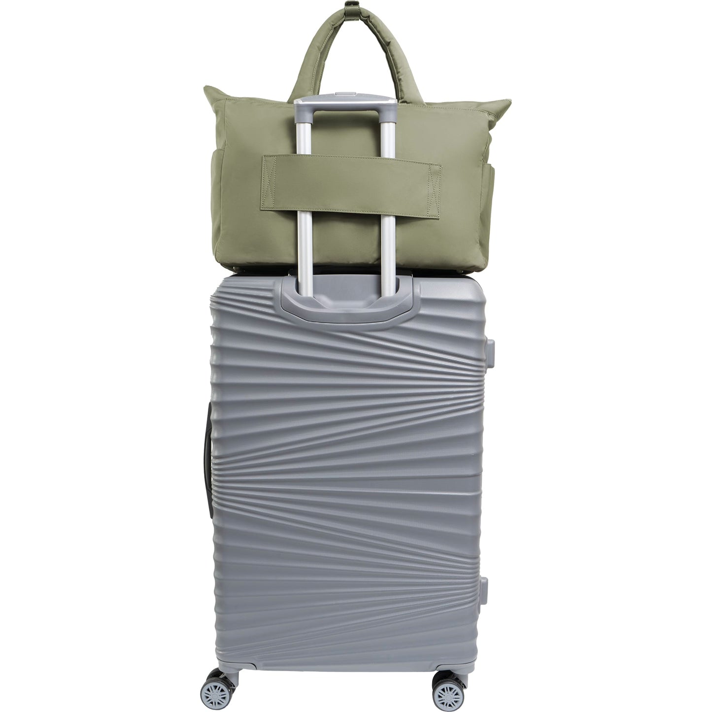Max Studio The Sylvia 21 Inch Twill Nylon Double Handle Weekender Duffle