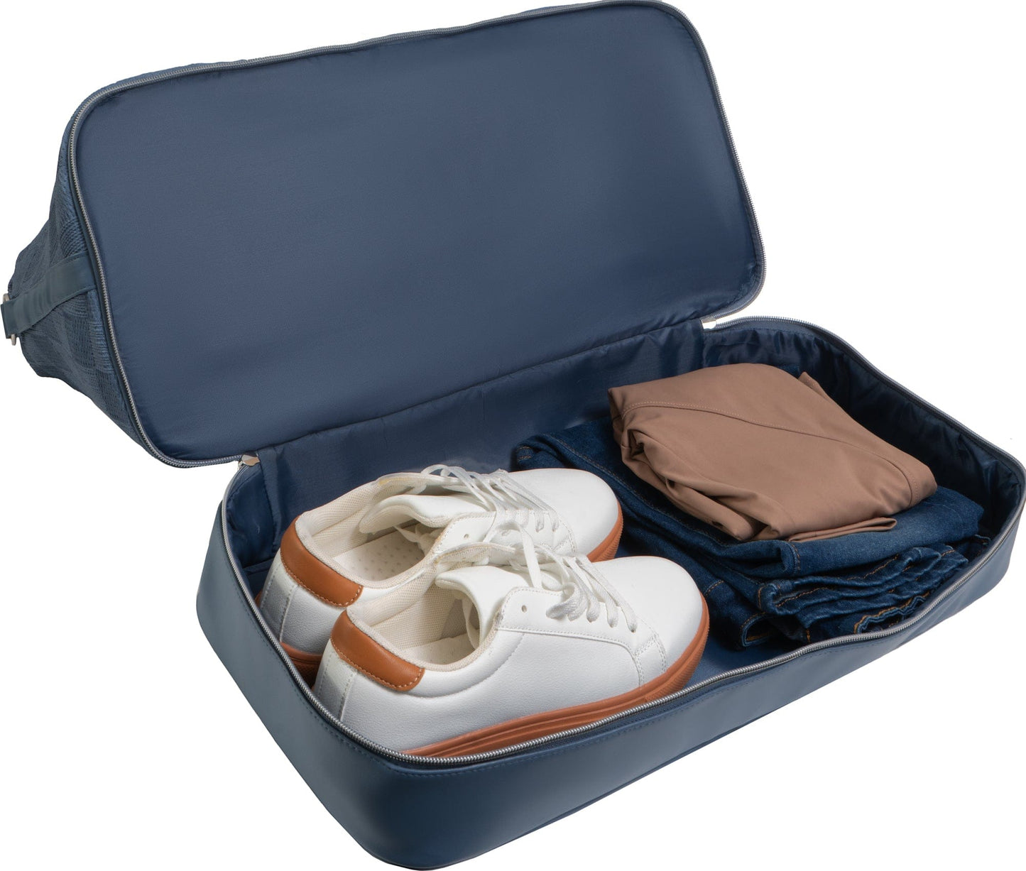 Ellen Tracy 20 Inch Checkered Embossed Faux Leather Drop Bottom Duffel