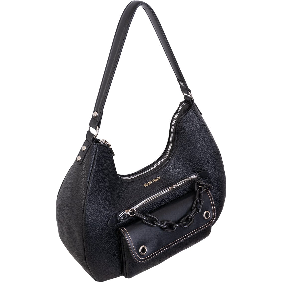 Ellen Tracy Resin Chain Hobo Shoulder Bag