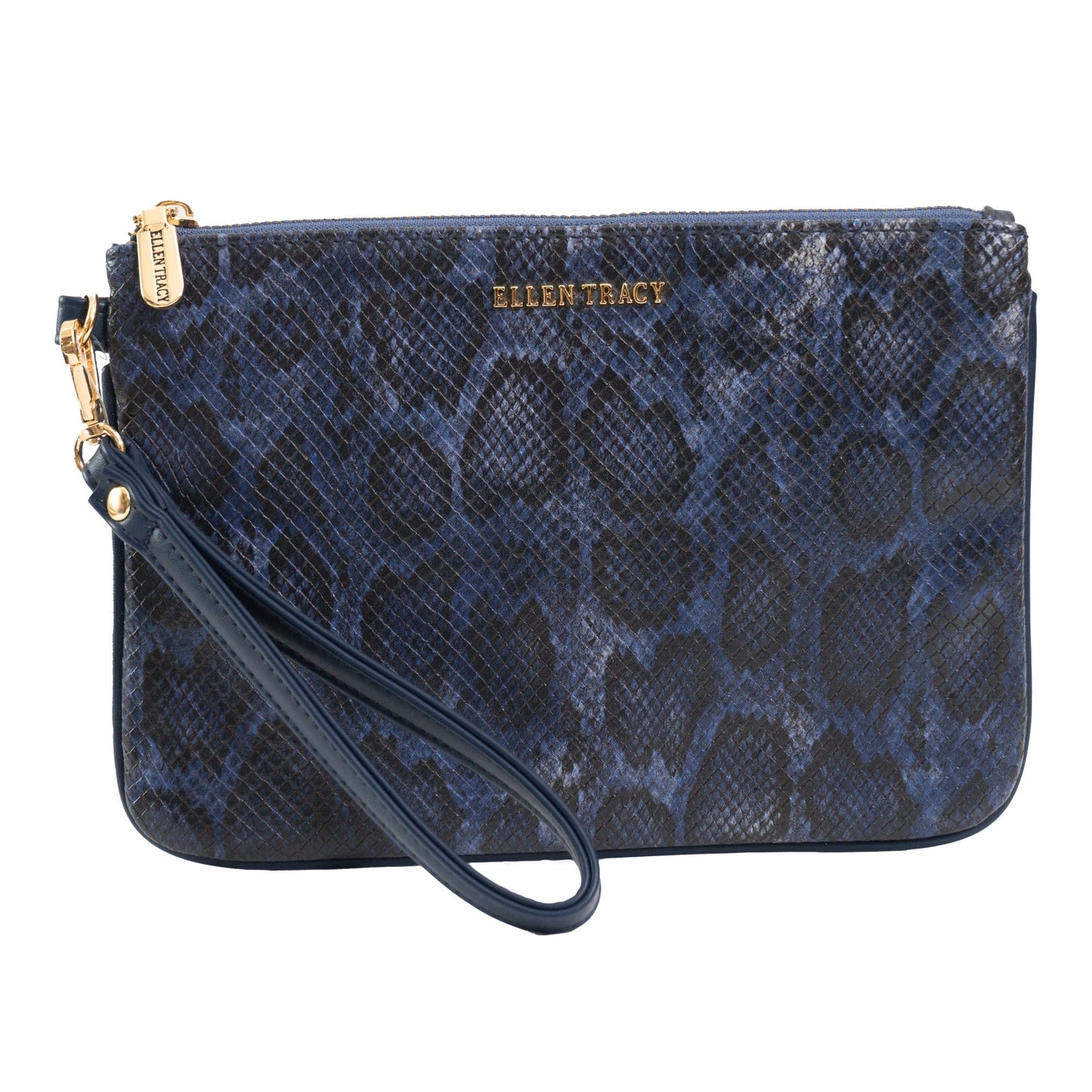 Ellen Tracy Python Faux Leather Print Wristlet