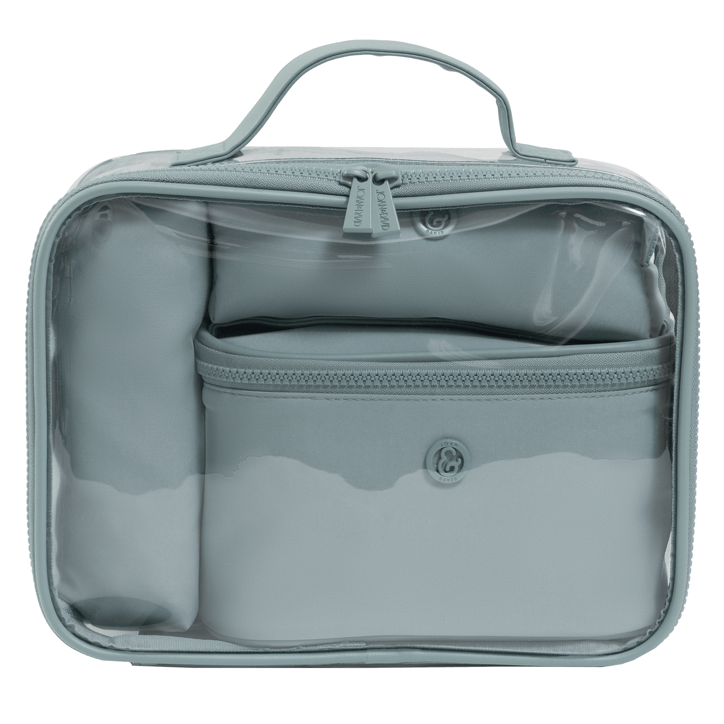 Joan & David Tonal Sport Nylon 4-Piece Clear Cosmetic Bag Set