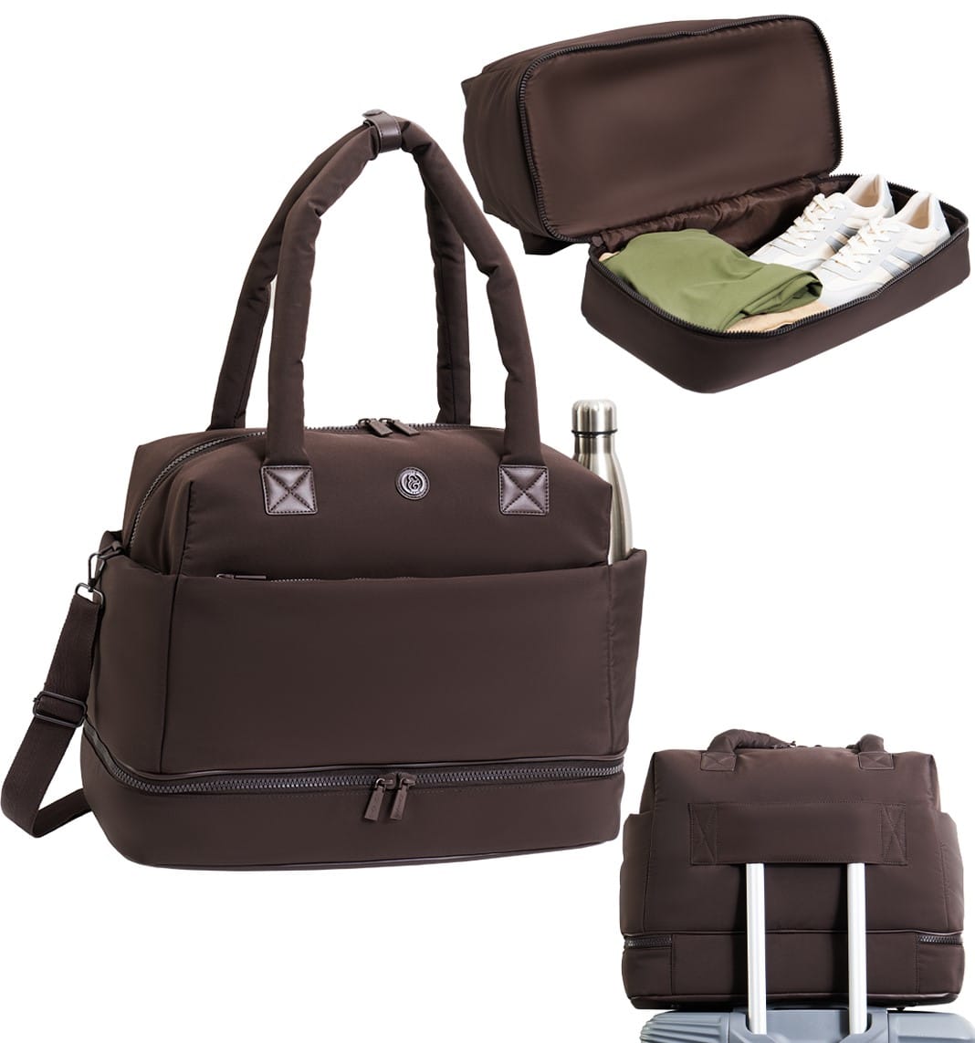 Joan & David The Lainey Sport Nylon Drop Bottom Duffel Bag