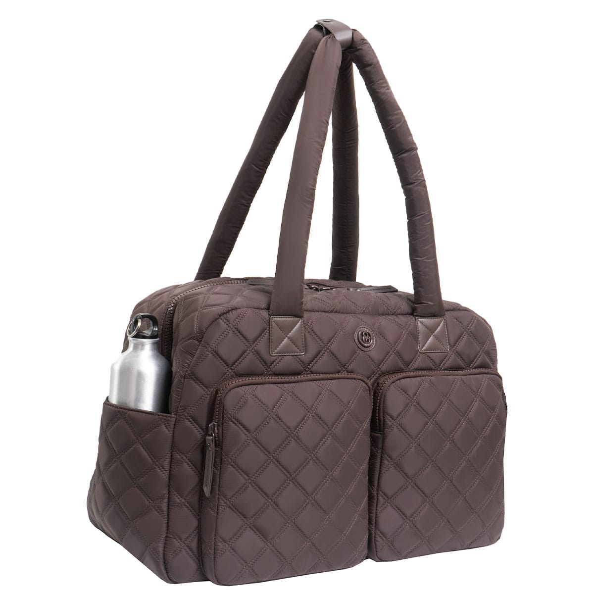 Joan & David Two Pocket Diamond Quilted 22 in. Duffel Bag
