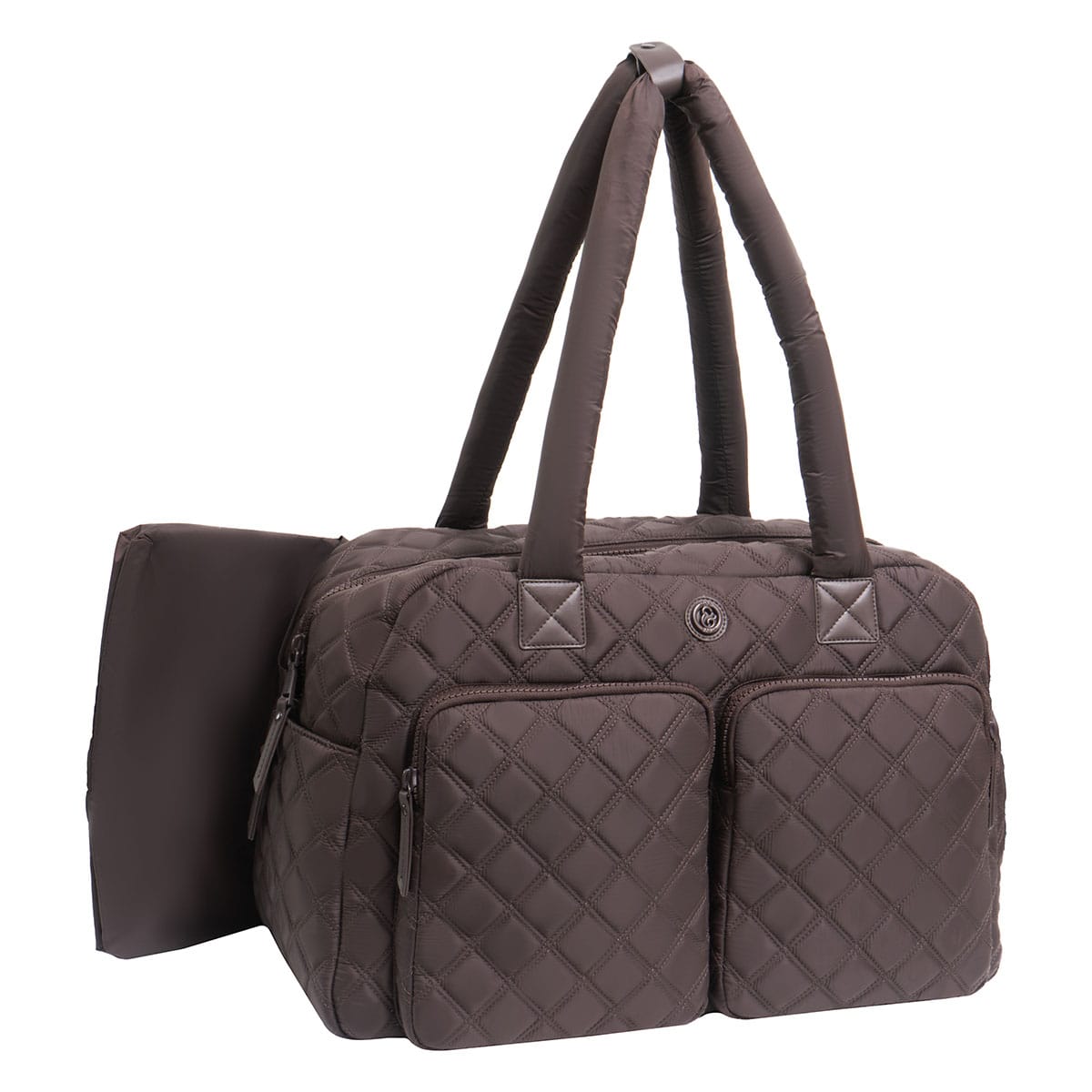 Joan & David Two Pocket Diamond Quilted 22 in. Duffel Bag