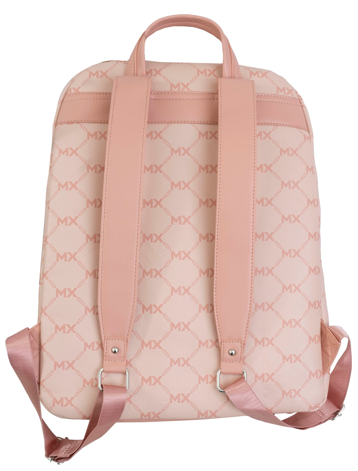 Max Studio Pebble Grain Signature Print Backpack with Front Zippered Pocket