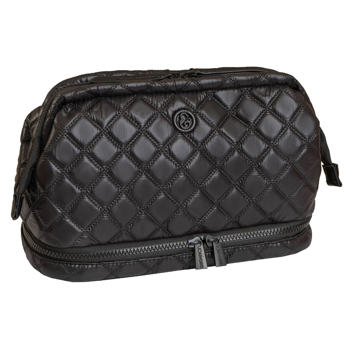 Joan & David Diamond Quilted Puffer Sport Nylon Cosmetic Bag