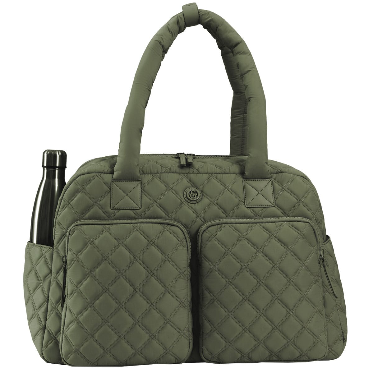 Joan & David Two Pocket Diamond Quilted 22 in. Duffel Bag