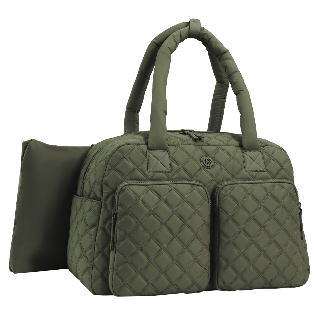 Joan & David Two Pocket Diamond Quilted 22 in. Duffel Bag