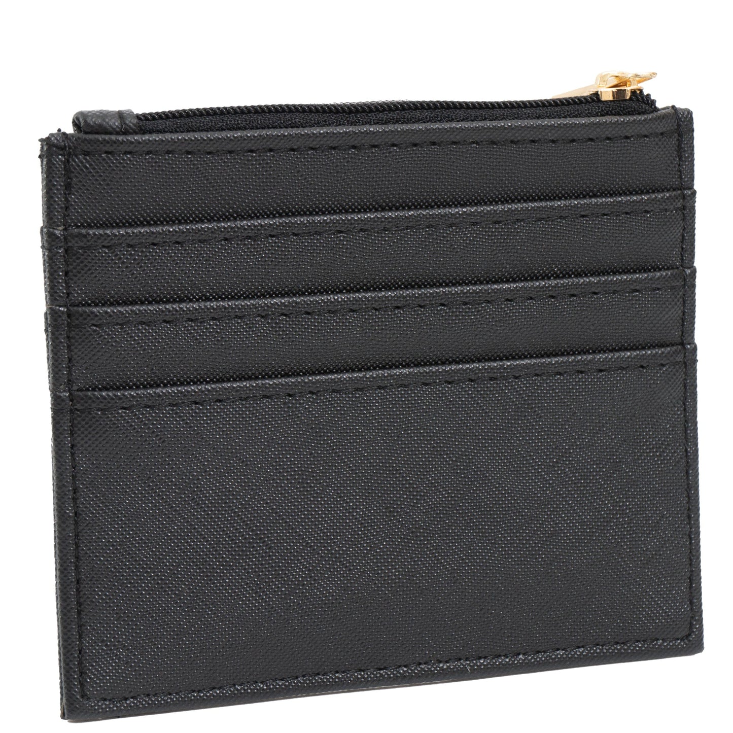 Rebecca & Rifka Saffiano Emblem Snap ID Card Holder