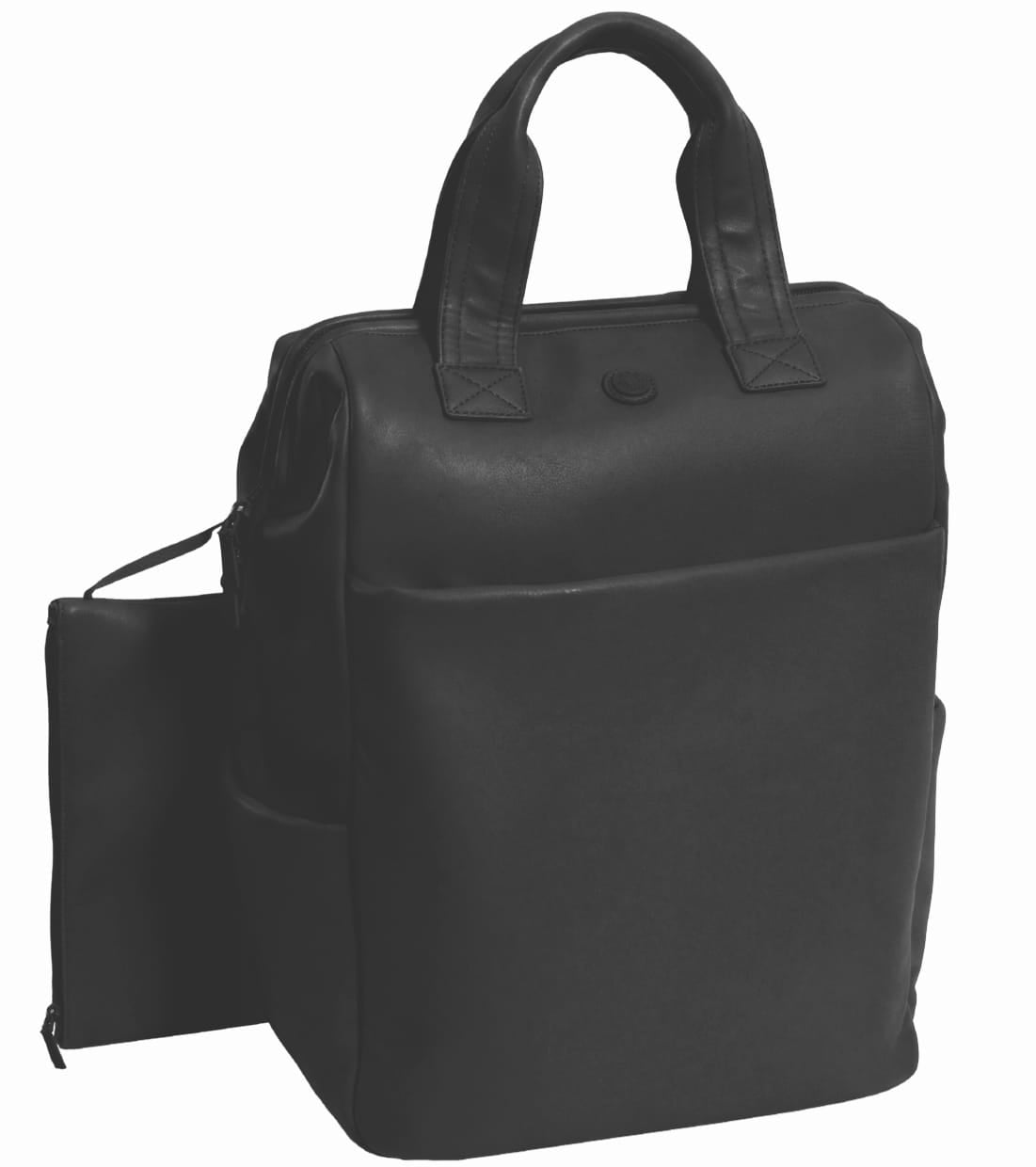 Max Studio 18 Inch Smooth Faux Vachetta PU Workbook Backpack
