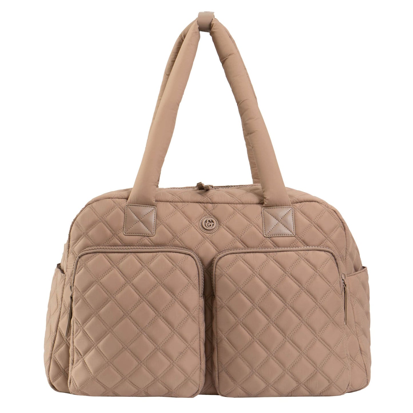 Joan & David Two Pocket Diamond Quilted 22 in. Duffel Bag