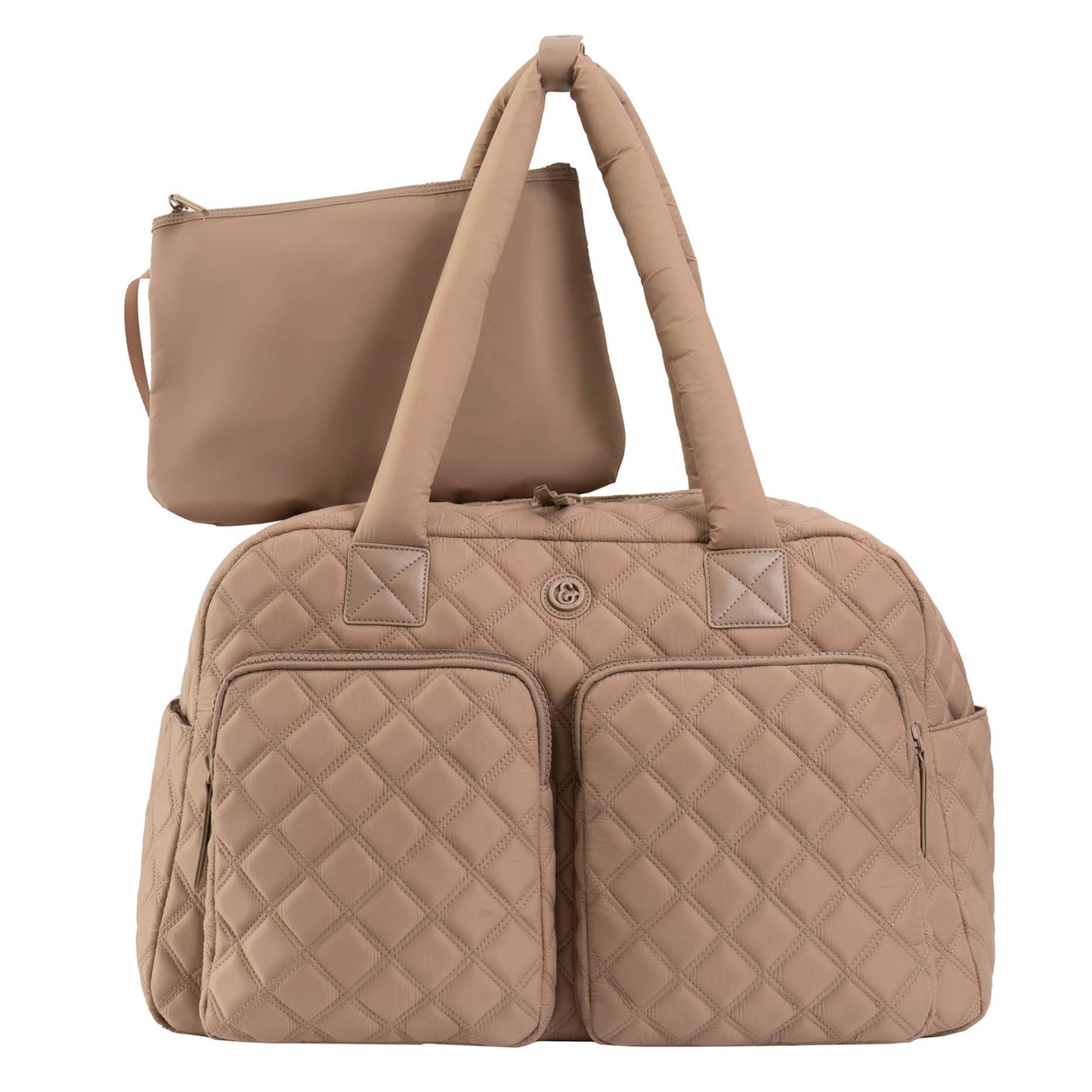 Joan & David Two Pocket Diamond Quilted 22 in. Duffel Bag