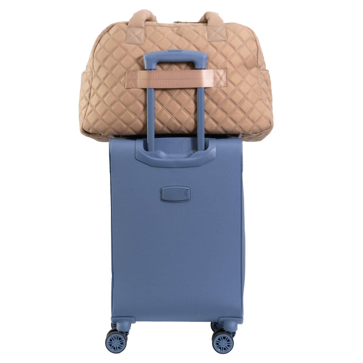 Joan & David Two Pocket Diamond Quilted 22 in. Duffel Bag