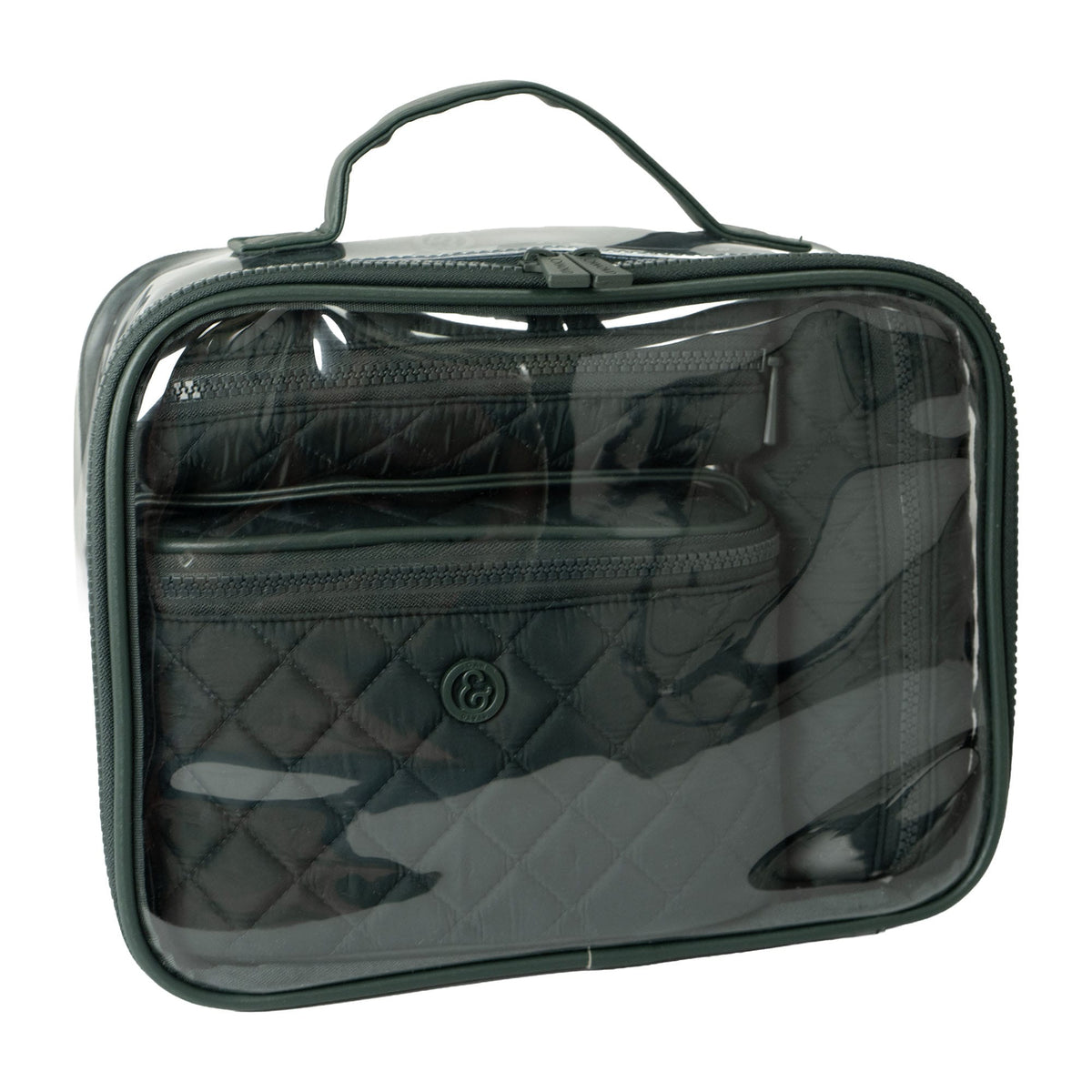 Joan & David The Diamond Quilted Nylon 4 Piece Toiletry Set